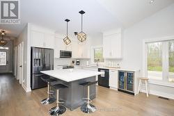 Modern kitchen with large center island -