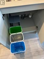 garbage bin under sink -