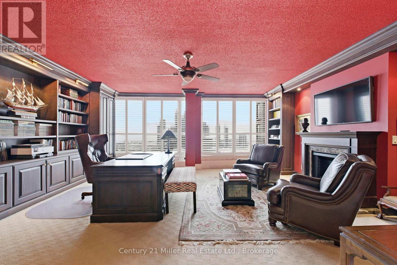 3606 - 2045 Lake Shore Boulevard W, Toronto (Mimico), ON - Indoor Photo Showing Living Room With Fireplace