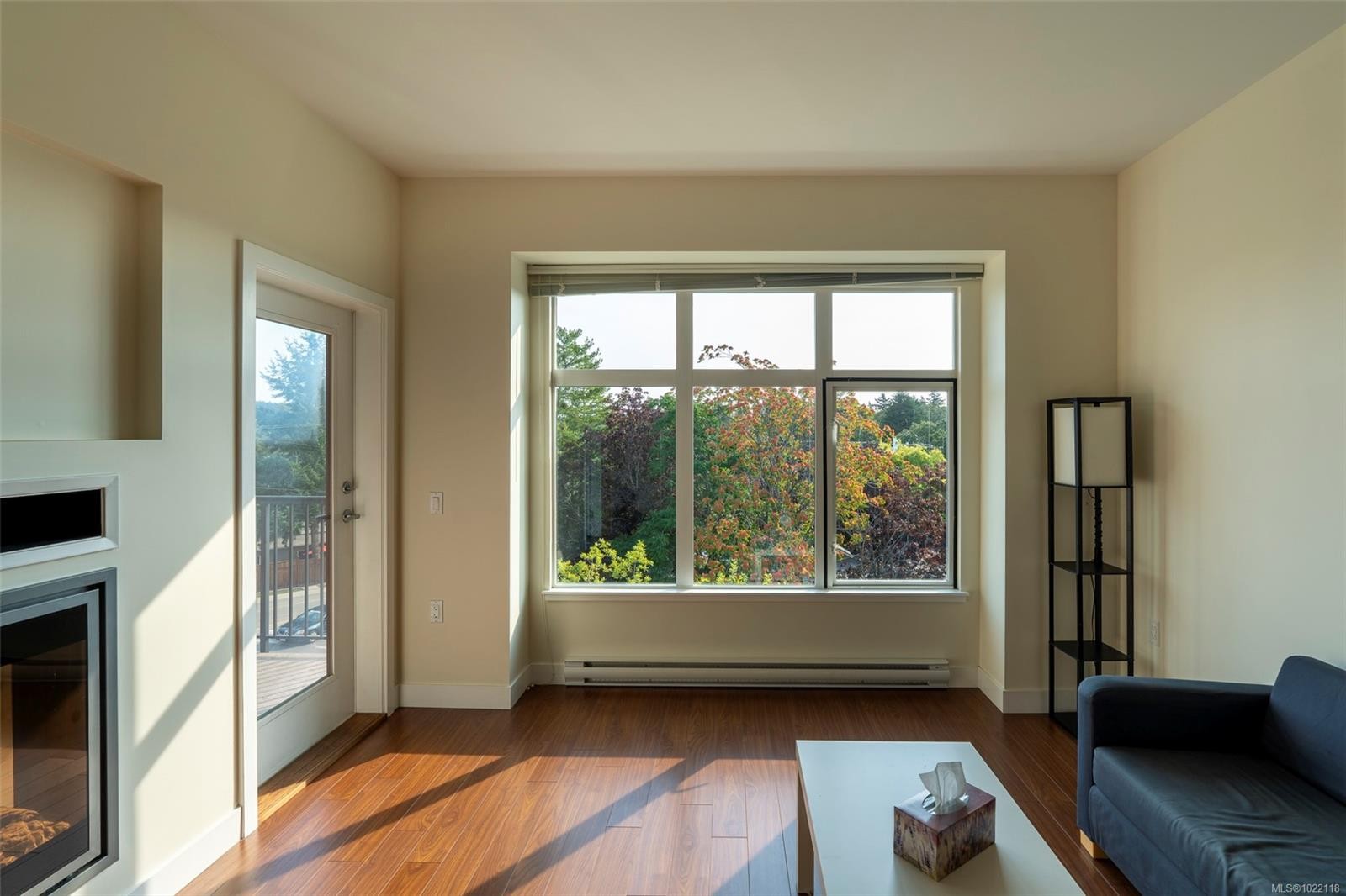 402-4030 Borden St, Saanich, BC - Indoor Photo Showing Living Room With Fireplace