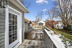 Side door access to Kitchen off deck -