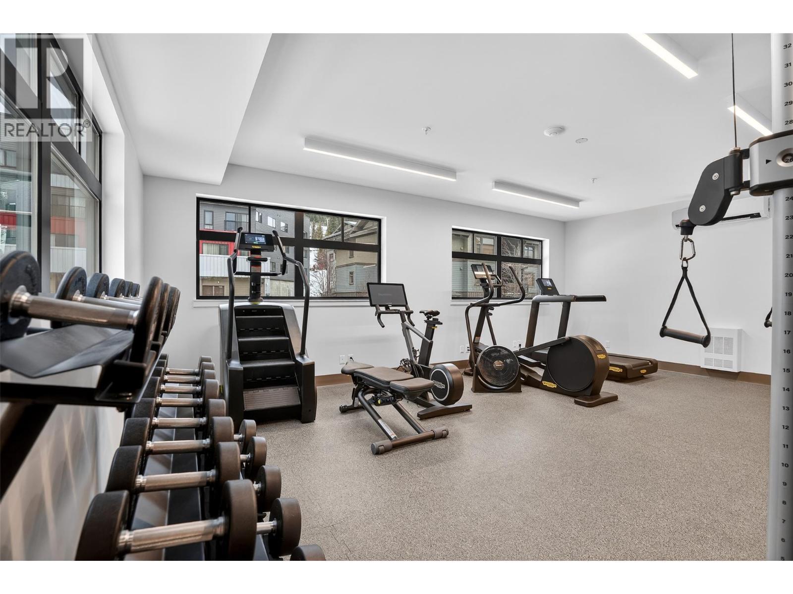 4280 Red Mountain Road Unit# 109, Rossland, BC - Indoor Photo Showing Gym Room