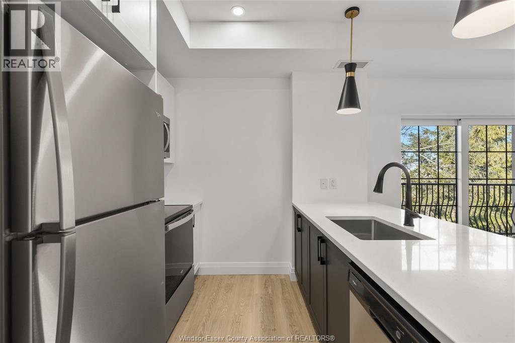 3817 Howard Avenue Unit# 313, Windsor, ON - Indoor Photo Showing Kitchen With Stainless Steel Kitchen