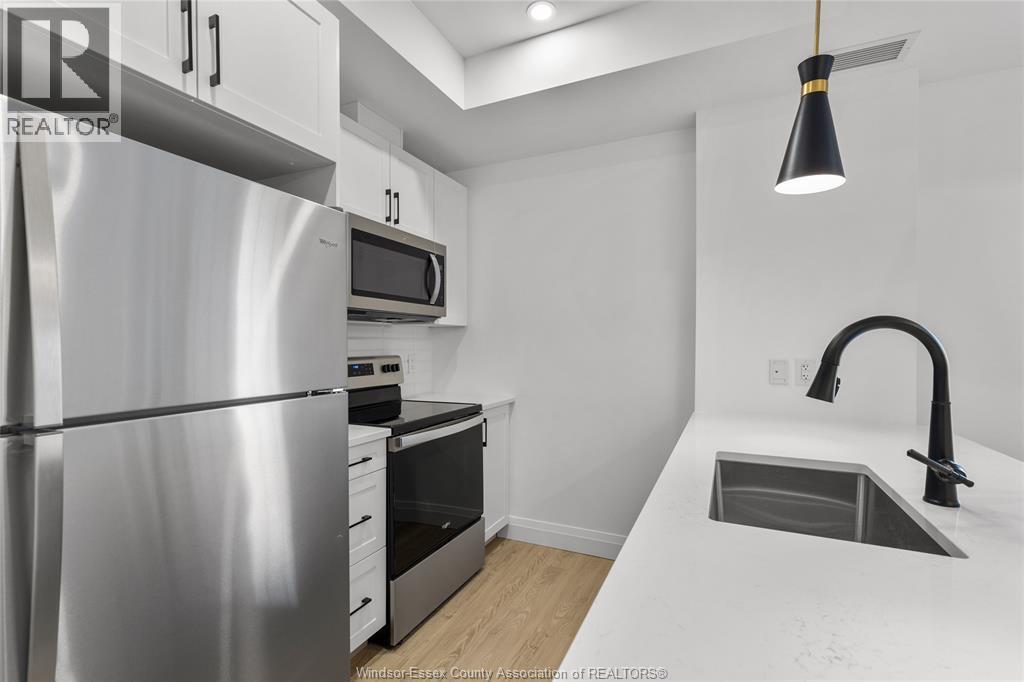 3817 Howard Avenue Unit# 313, Windsor, ON - Indoor Photo Showing Kitchen With Stainless Steel Kitchen