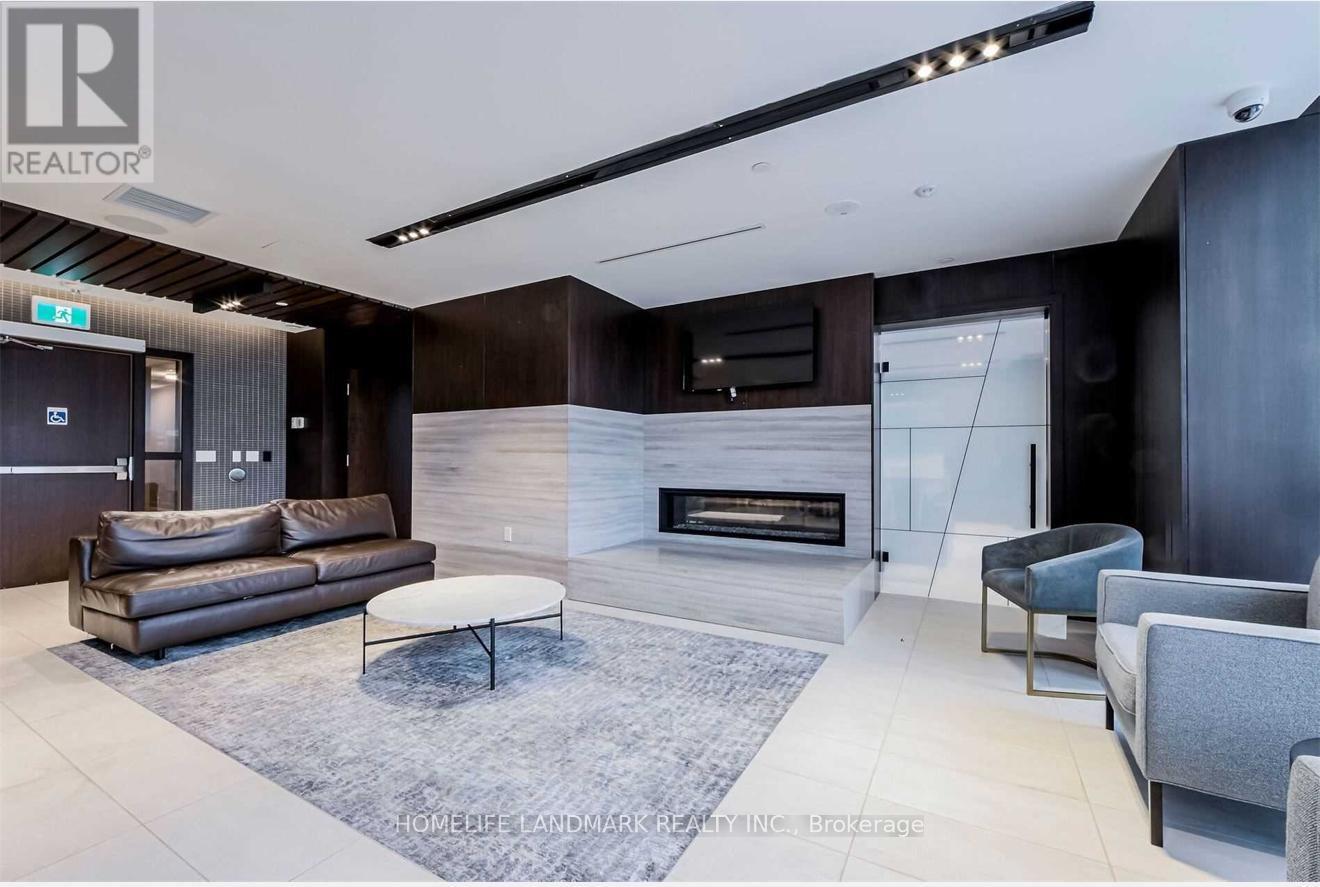 1506 - 2 Sonic Way, Toronto, ON - Indoor With Fireplace