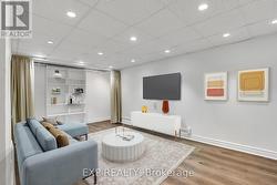 Pot lights + built-in storage. -