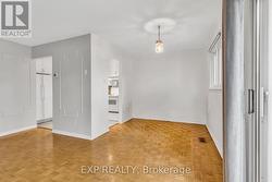 Two entrances to renovated kitchen. -