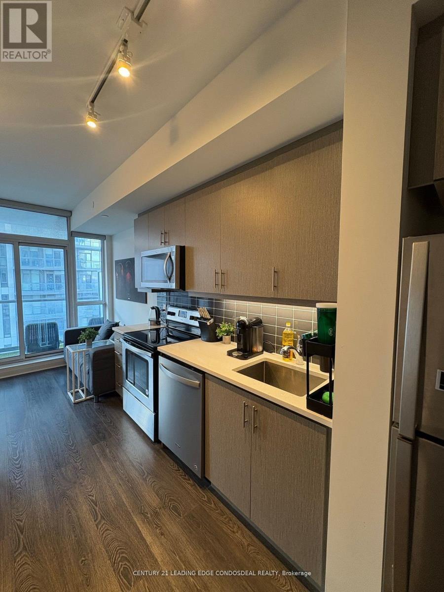 1110 - 17 Zorra Street, Toronto, ON - Indoor Photo Showing Kitchen With Stainless Steel Kitchen