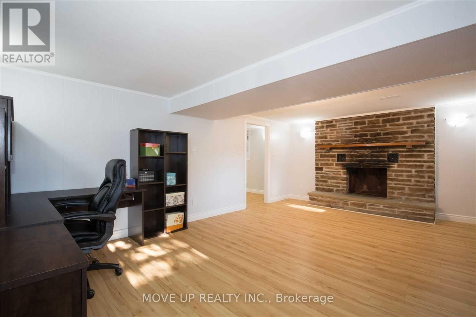 3384 Hannibal Road, Burlington, ON - Indoor Photo Showing Office With Fireplace