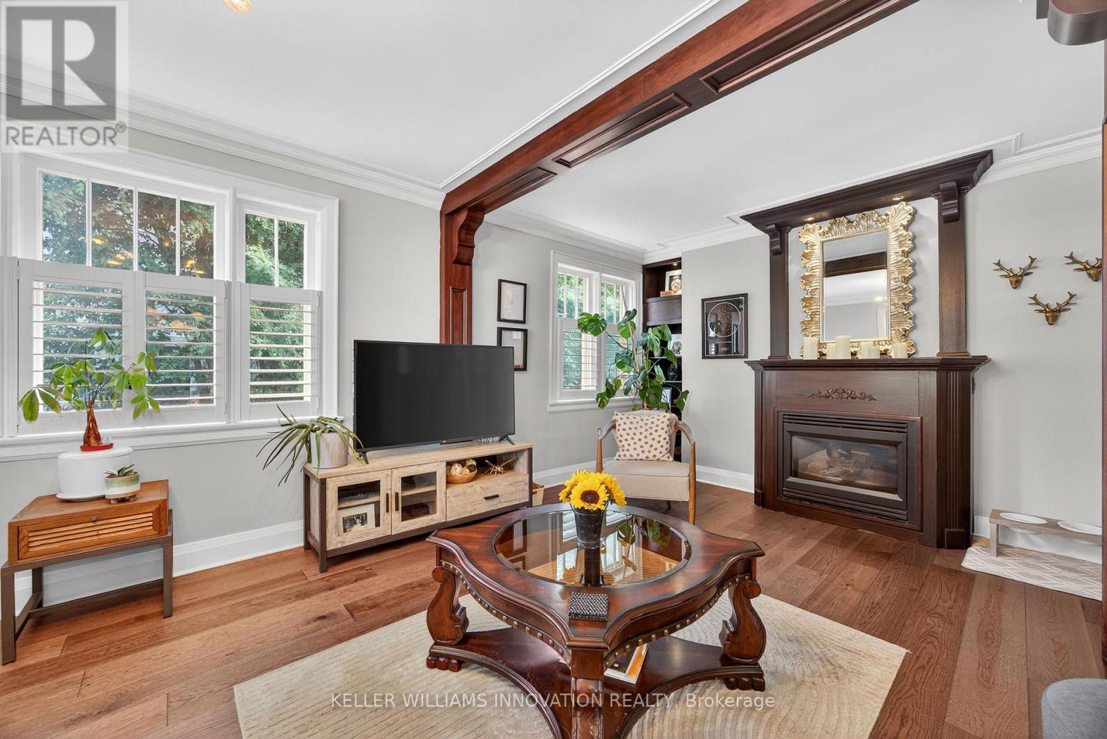 108 Owen Street, Barrie, ON - Indoor Photo Showing Living Room With Fireplace
