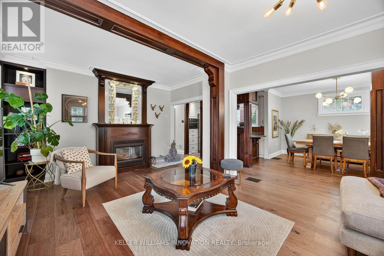108 Owen Street, Barrie, ON - Indoor Photo Showing Living Room With Fireplace