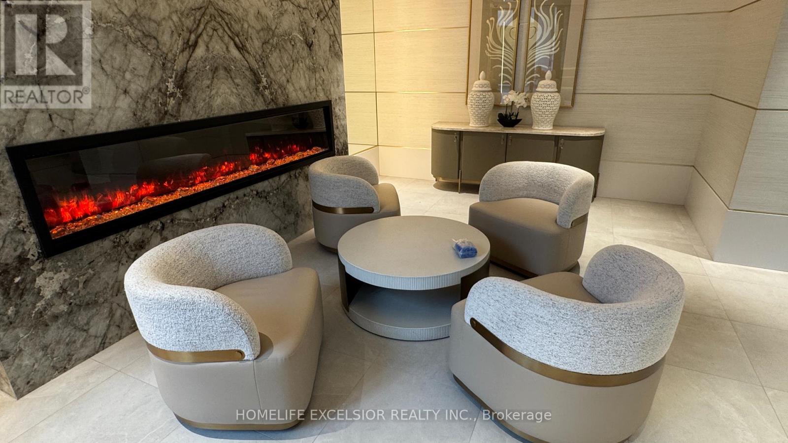 1226 - 5858 Yonge Street, Toronto, ON - Indoor Photo Showing Other Room With Fireplace