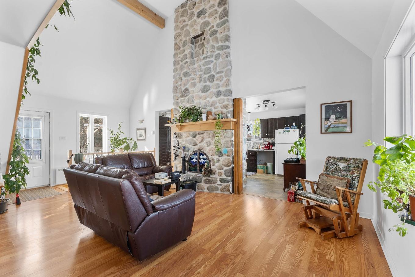 Overall view - 136 Rg Grand-Sabrevois, Sainte-Anne-De-Sabrevois, QC - Indoor Photo Showing Living Room With Fireplace