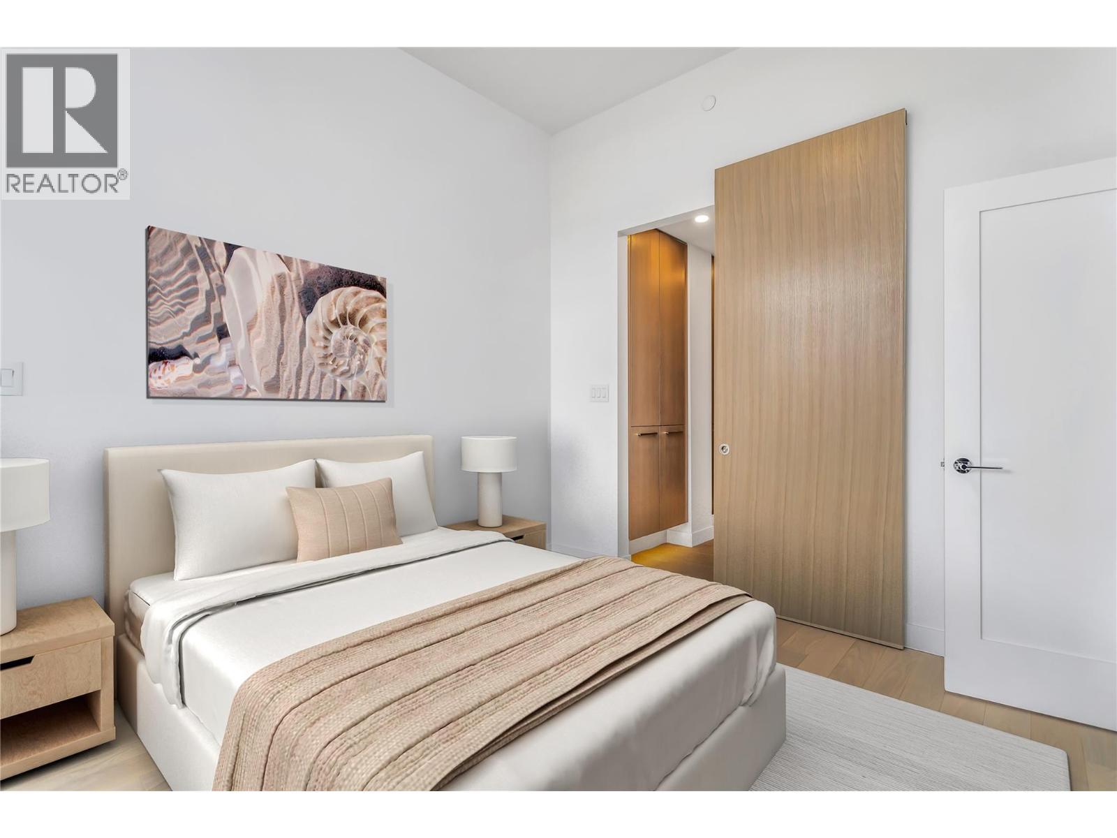 *virtually staged* - 3409 Lakeshore Road Unit# Ph S607, Kelowna, BC - Indoor Photo Showing Bedroom