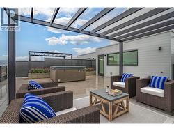 Virtually staged rooftop patio -