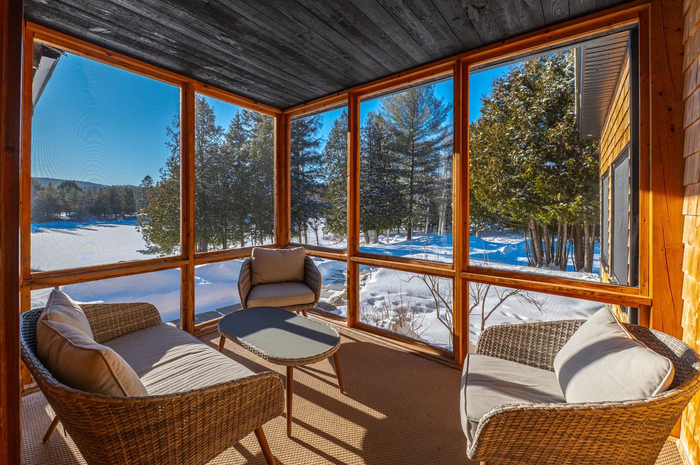 Veranda - 1735 - 1737 Ch. De La Gare, Val-Morin, QC - Outdoor With Body Of Water With Exterior