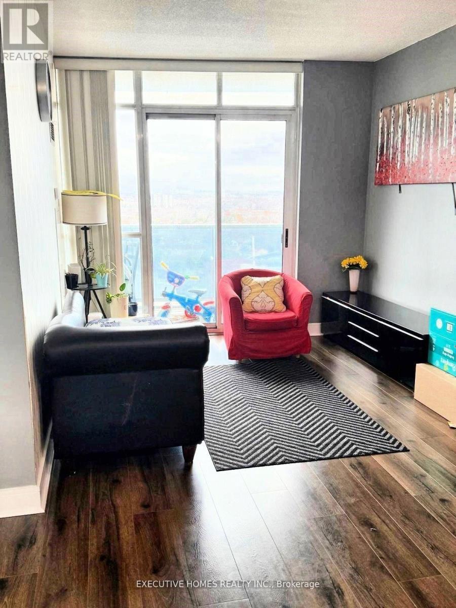 1401 - 80 Absolute Avenue, Mississauga, ON - Indoor Photo Showing Living Room