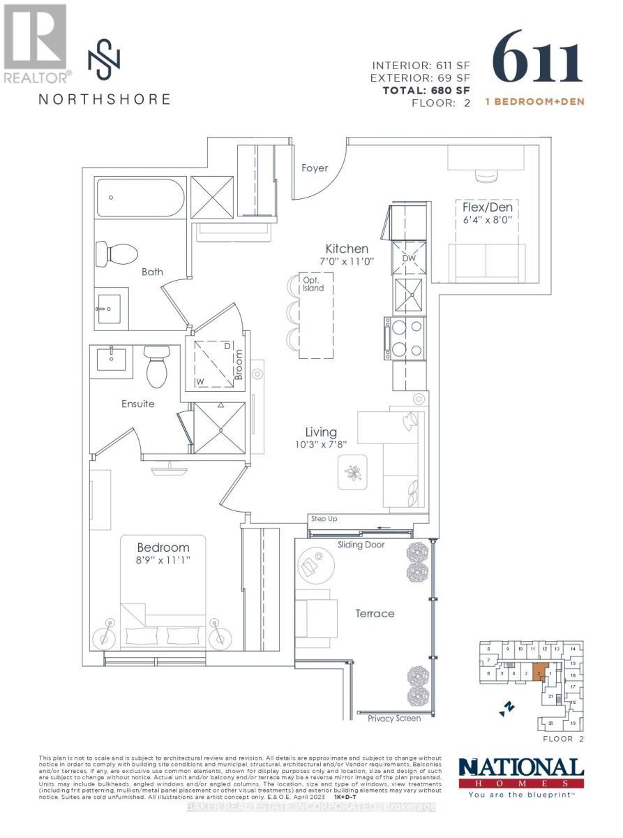 Unit 602 Floor Plan - 602 - 500 Plains Road E, Burlington, ON