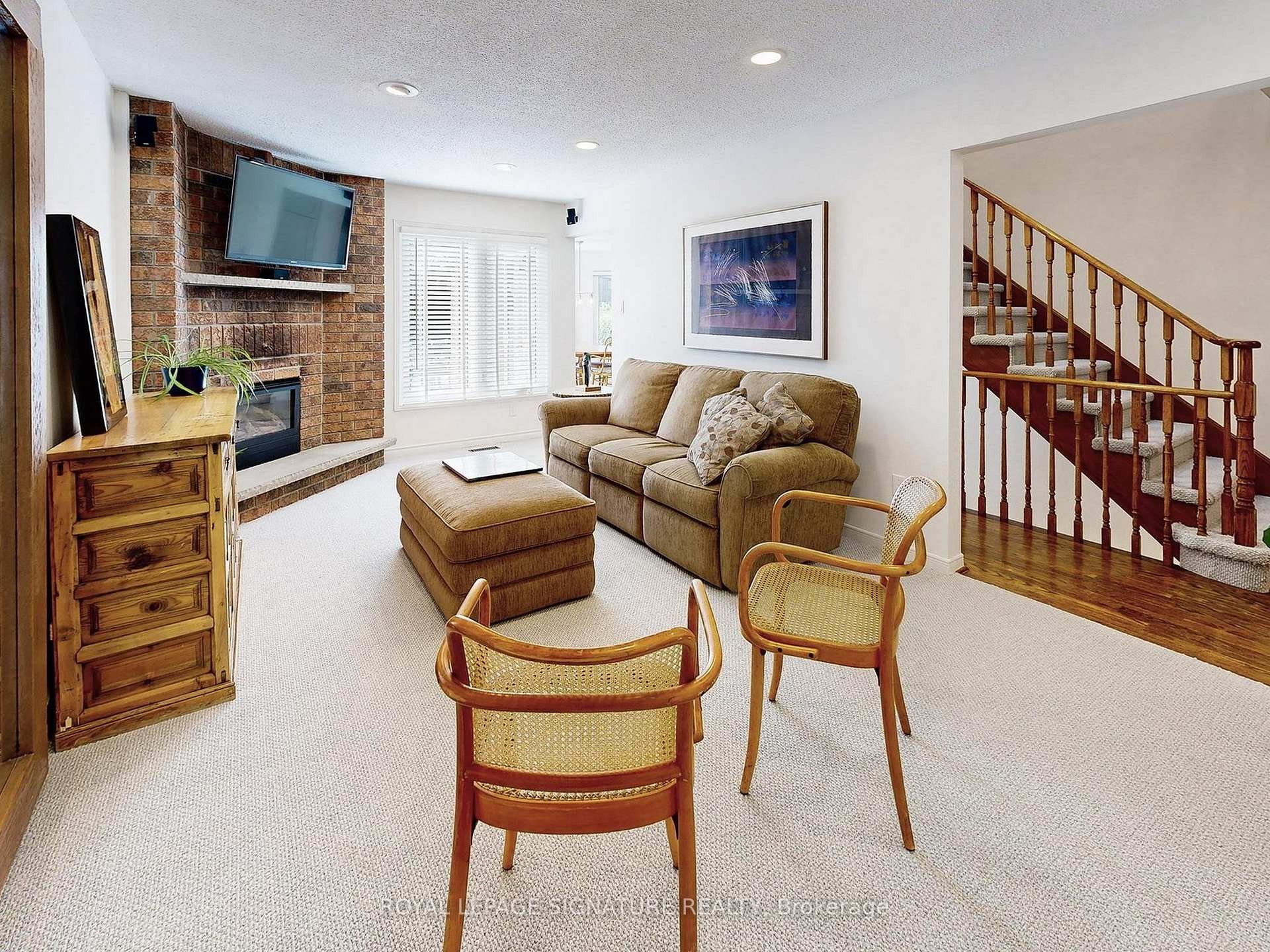 48 Millcroft Way, Vaughan, ON - Indoor Photo Showing Living Room With Fireplace