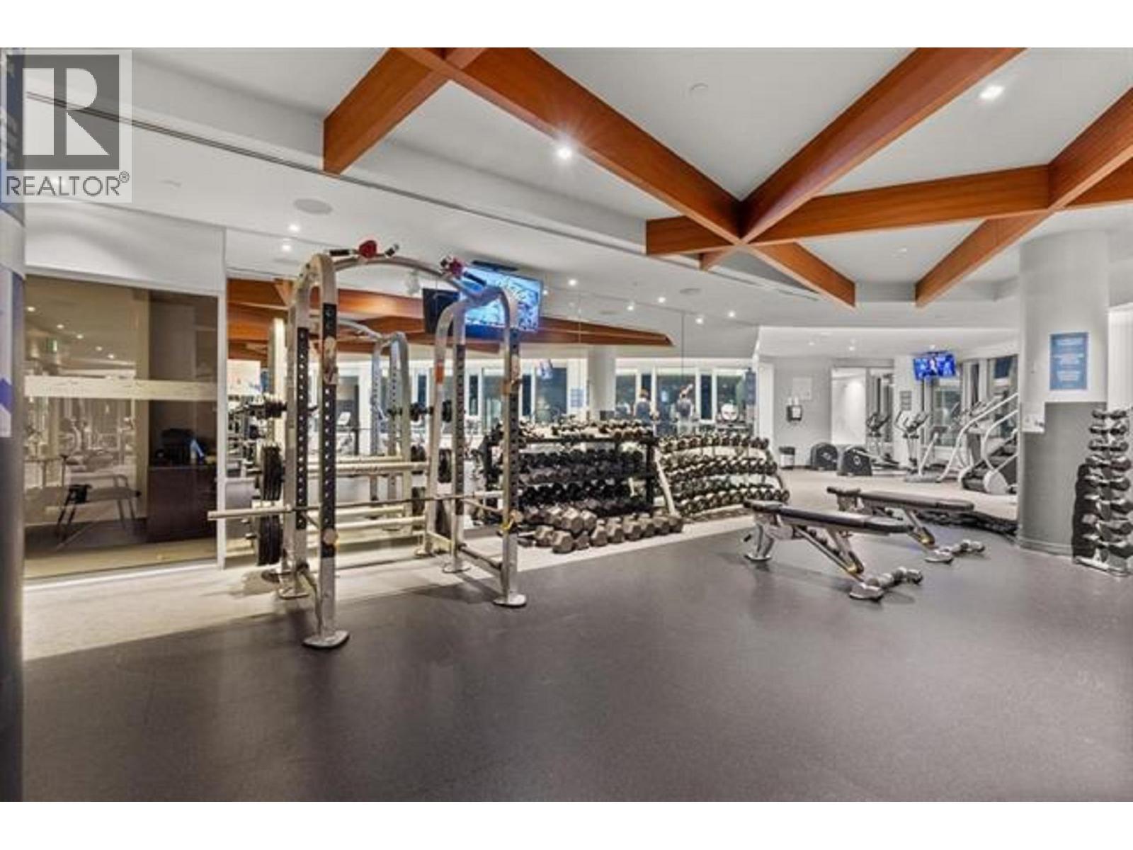 1909 1550 Fern Street, North Vancouver, BC - Indoor Photo Showing Gym Room