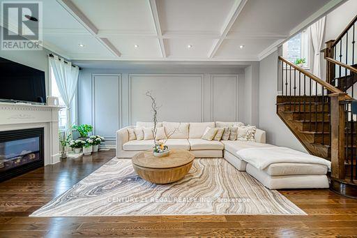3095 Robert Brown Boulevard, Oakville, ON - Indoor Photo Showing Living Room With Fireplace