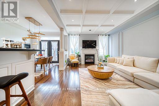 3095 Robert Brown Boulevard, Oakville, ON - Indoor Photo Showing Living Room With Fireplace