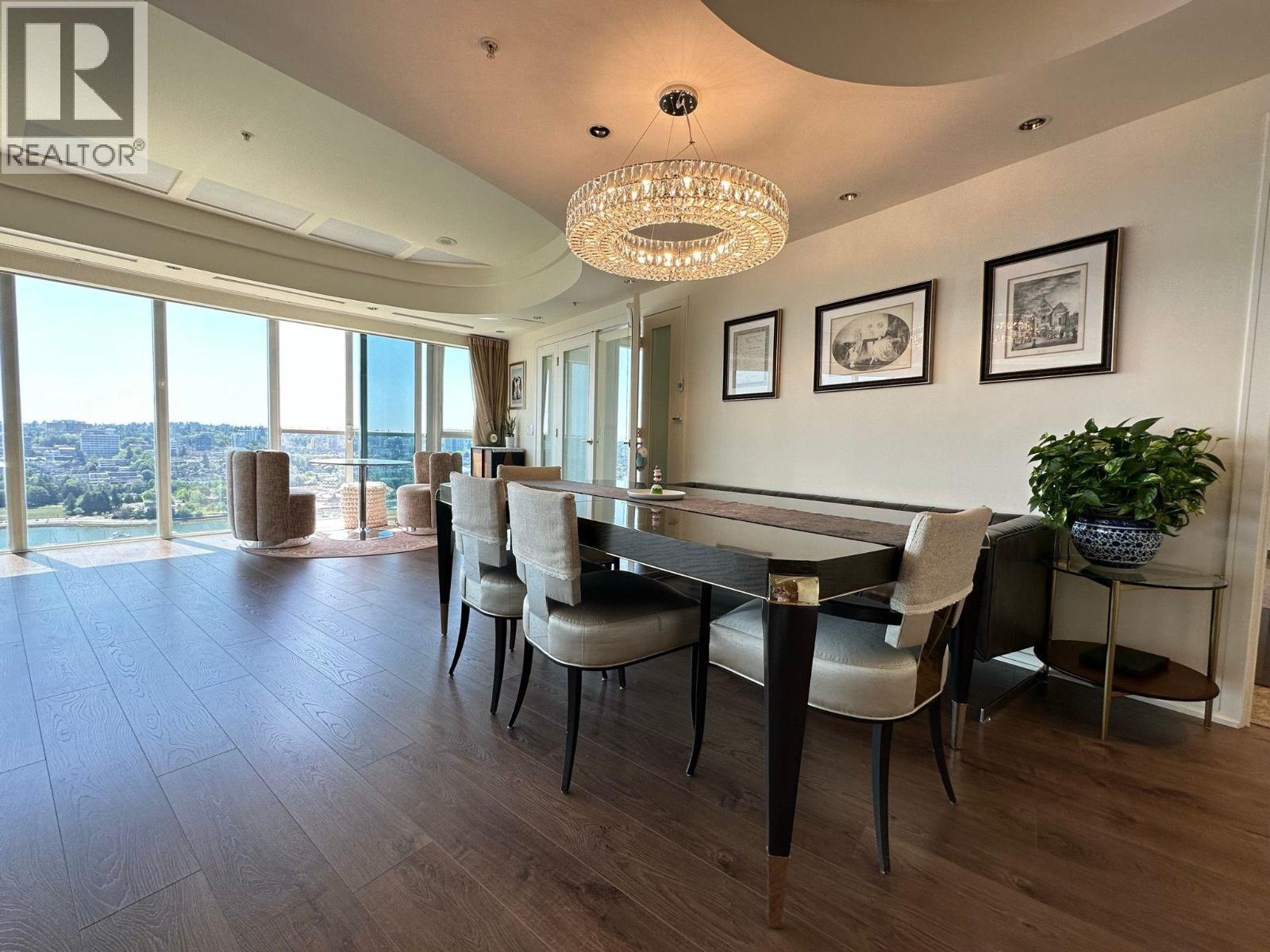 3002 388 Drake Street, Vancouver, BC - Indoor Photo Showing Dining Room