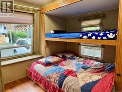 Bunkbed room at the front of the trailer with it's own bathroom -