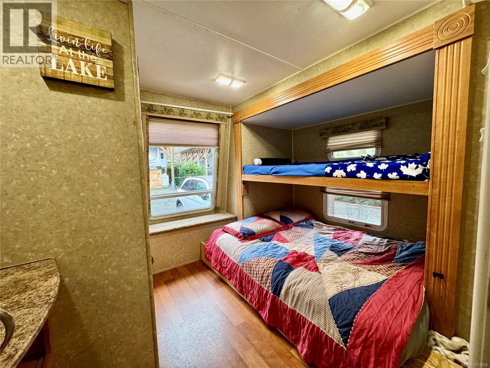 Bunkbed room at the front of the trailer with it's own bathroom - 19 8631 South Shore Rd, Lake Cowichan, BC