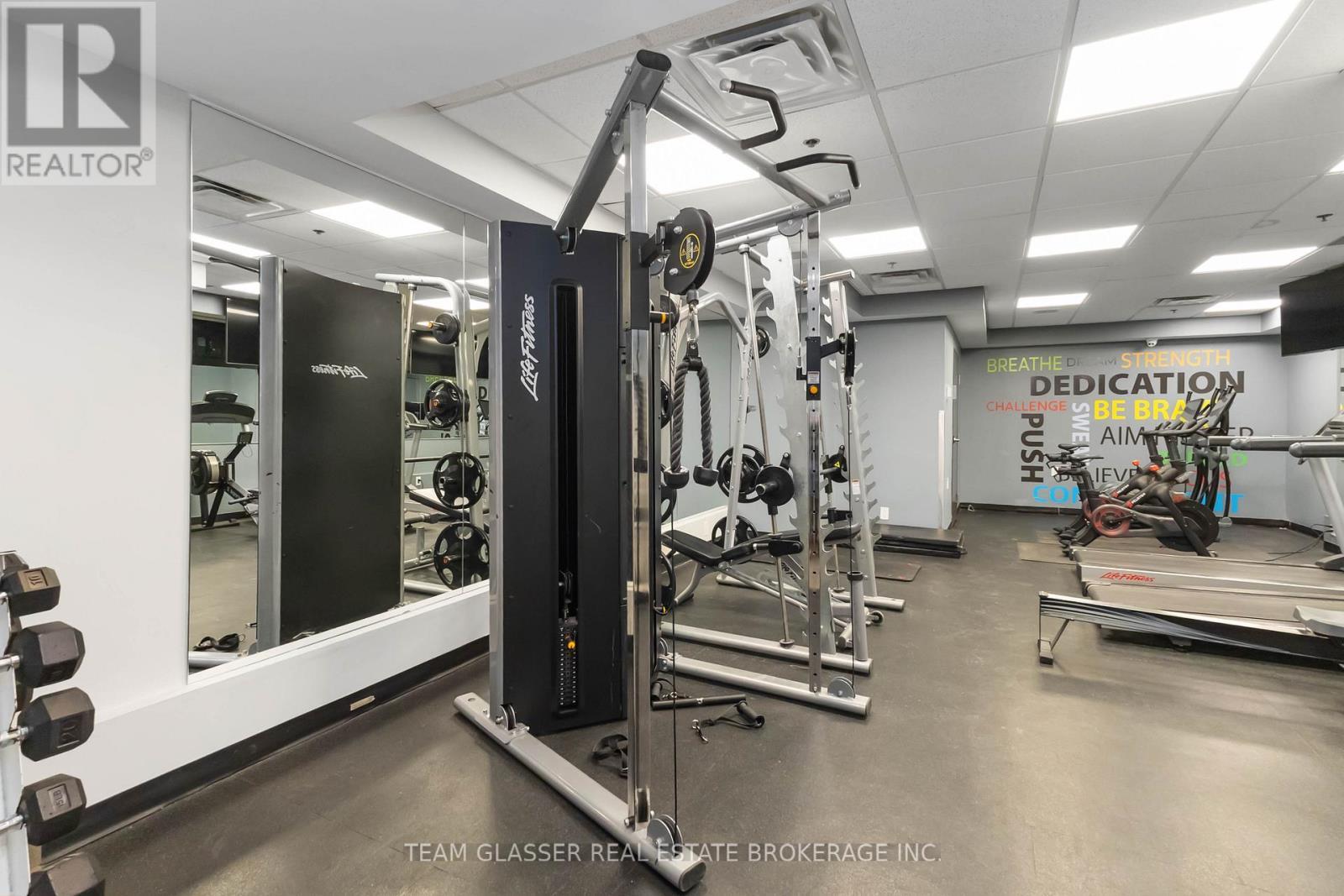 1505 - 675 Richmond Street, London East (East F), ON - Indoor Photo Showing Gym Room