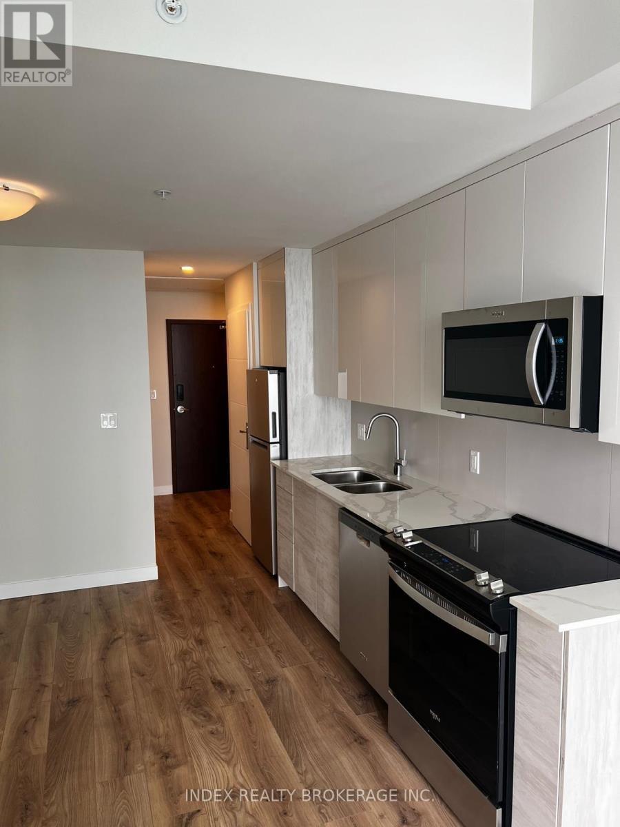 1205 - 60 Frederick Street E, Kitchener, ON - Indoor Photo Showing Kitchen With Double Sink