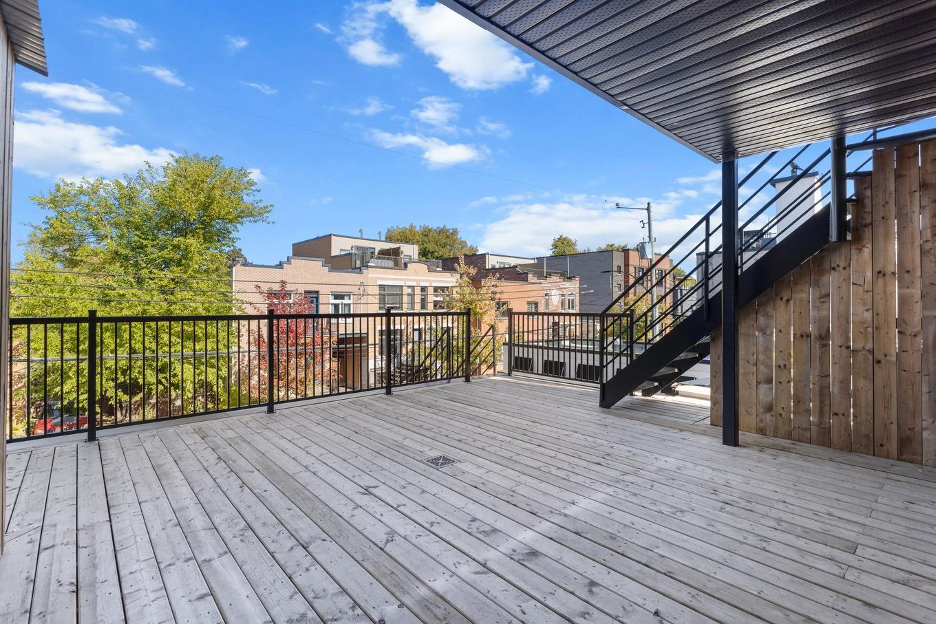 Balcon - 7591 Rue St-Hubert, Montréal (Villeray/Saint-Michel/Parc-Extension), QC - Outdoor With Deck Patio Veranda With Exterior