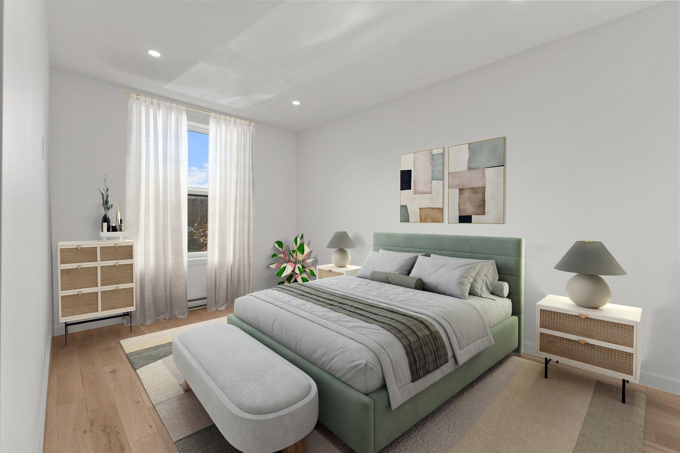 Chambre à coucher principale - 7591 Rue St-Hubert, Montréal (Villeray/Saint-Michel/Parc-Extension), QC - Indoor Photo Showing Bedroom