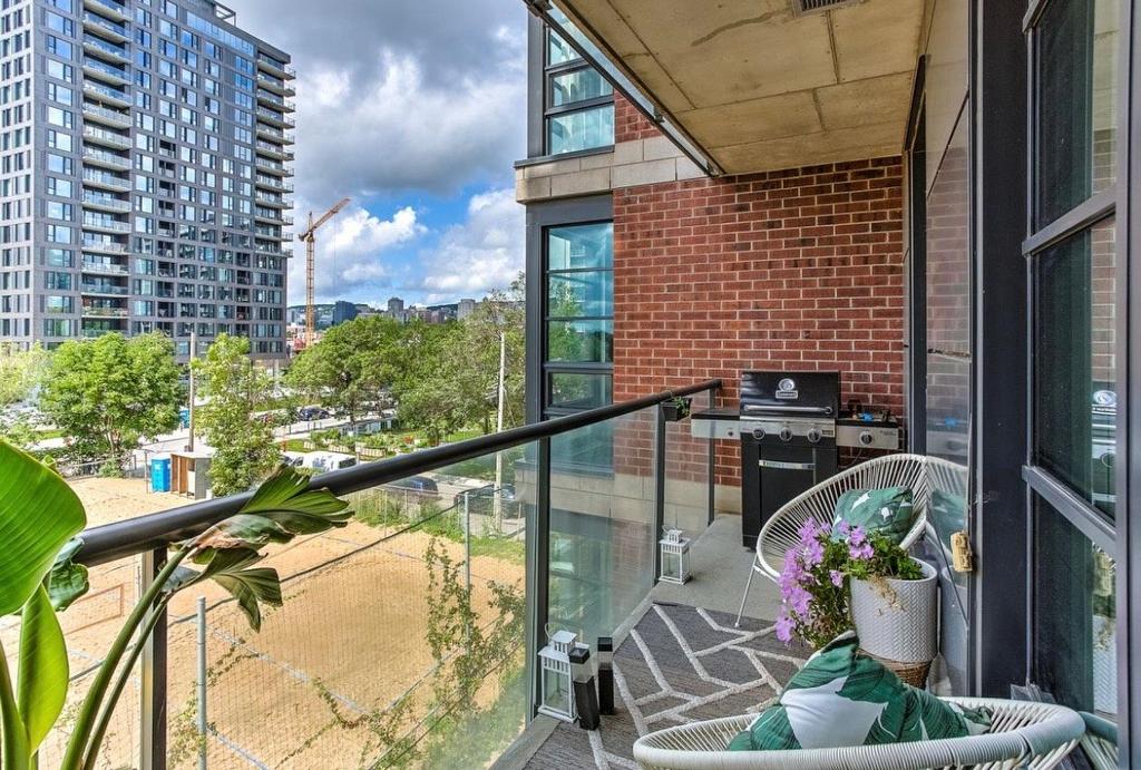 Balcony - 413-1340 Rue Olier, Montréal (Le Sud-Ouest), QC - Outdoor With Balcony With Exterior