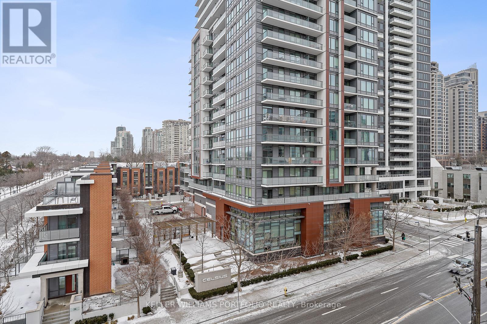 505 - 30 Canterbury Place, Toronto, ON - Outdoor With Balcony With Facade