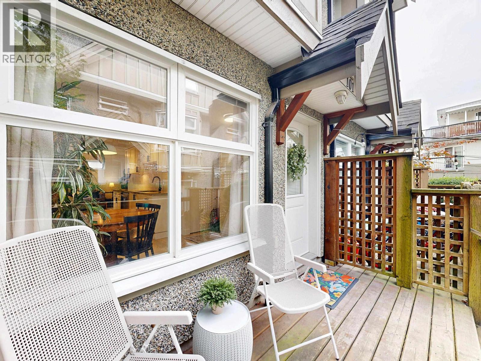 101 1672 E Pender Street, Vancouver, BC - Outdoor With Deck Patio Veranda With Exterior