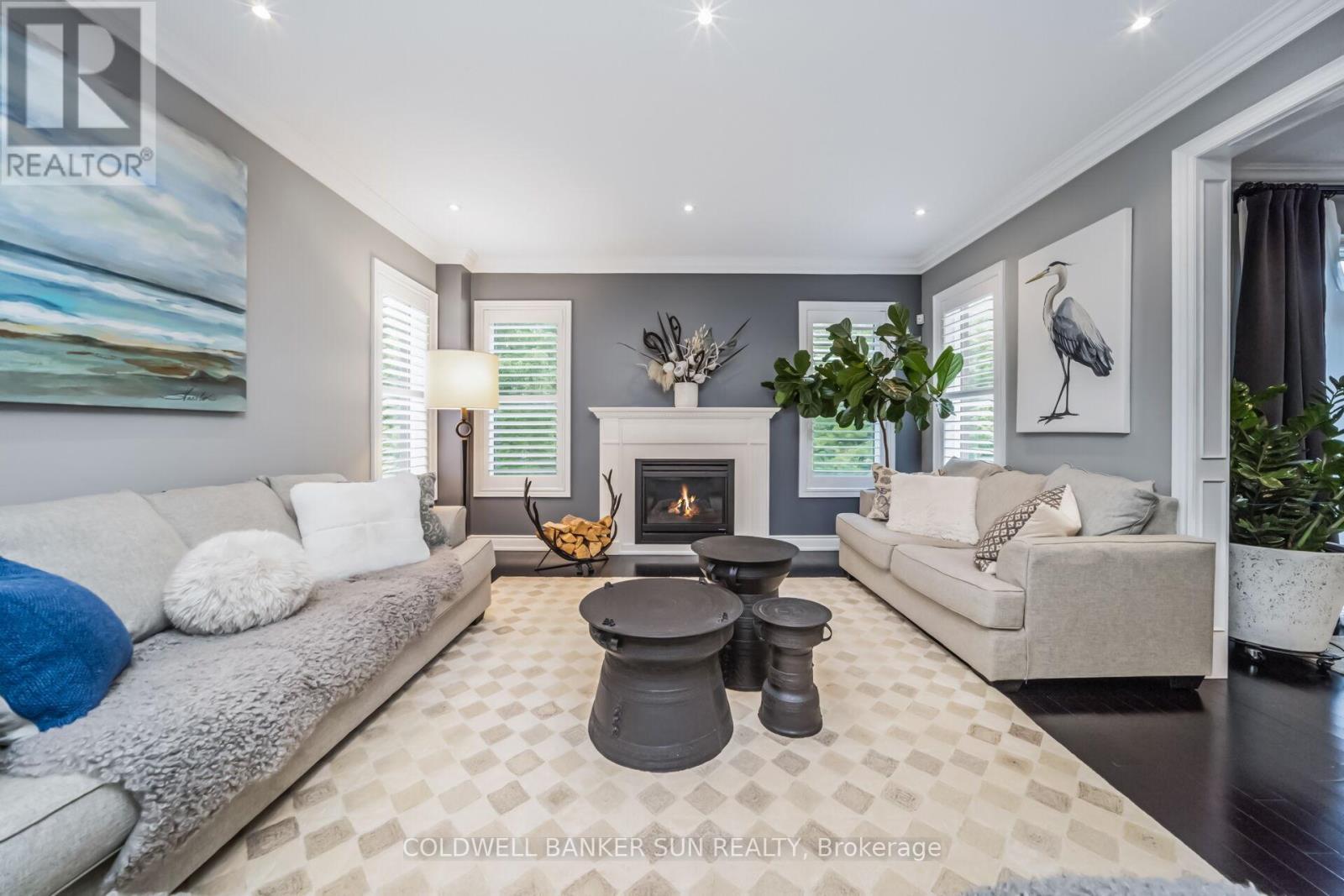 58 Copeland Crescent, Innisfil, ON - Indoor Photo Showing Living Room With Fireplace