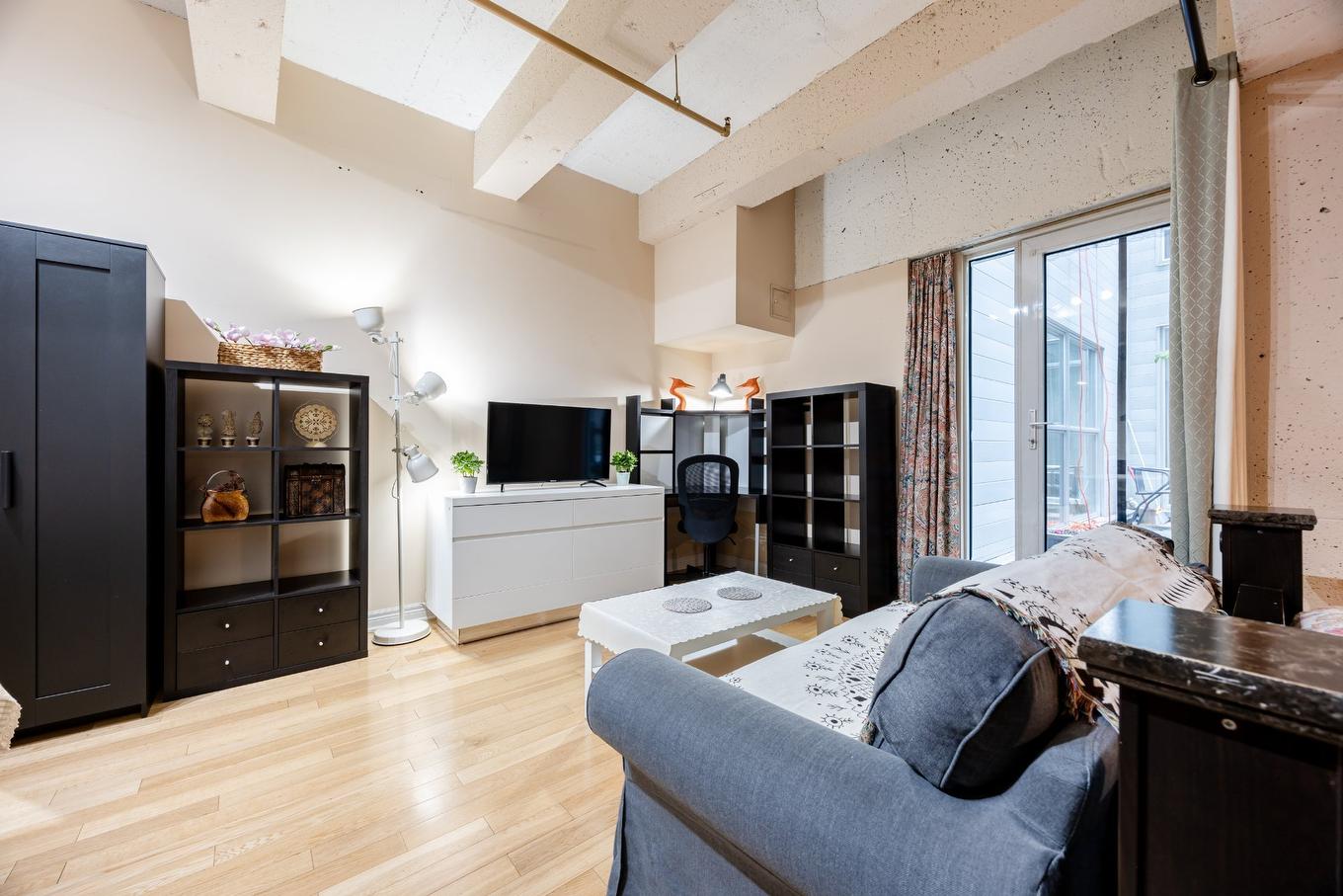 Living room - 119-1200 Rue St-Alexandre, Montréal (Ville-Marie), QC - Indoor