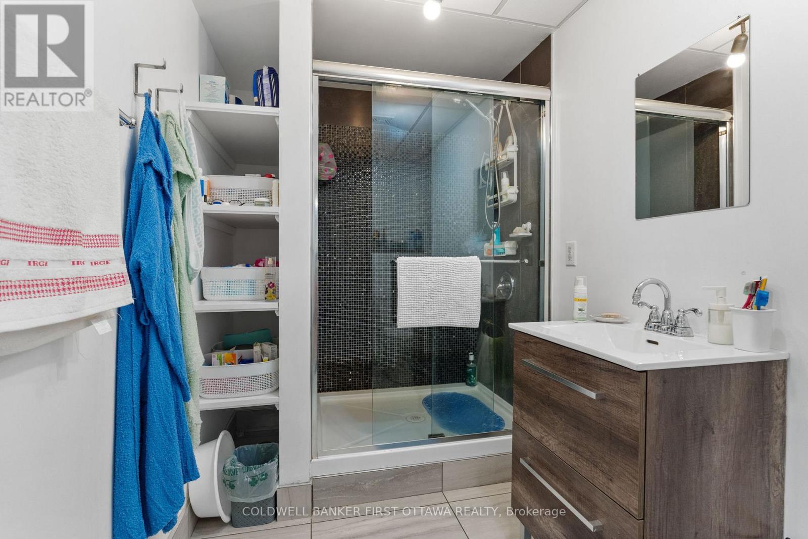 LL bathroom w rain shower. - 1623 Claymor Avenue, Ottawa, ON - Indoor Photo Showing Bathroom