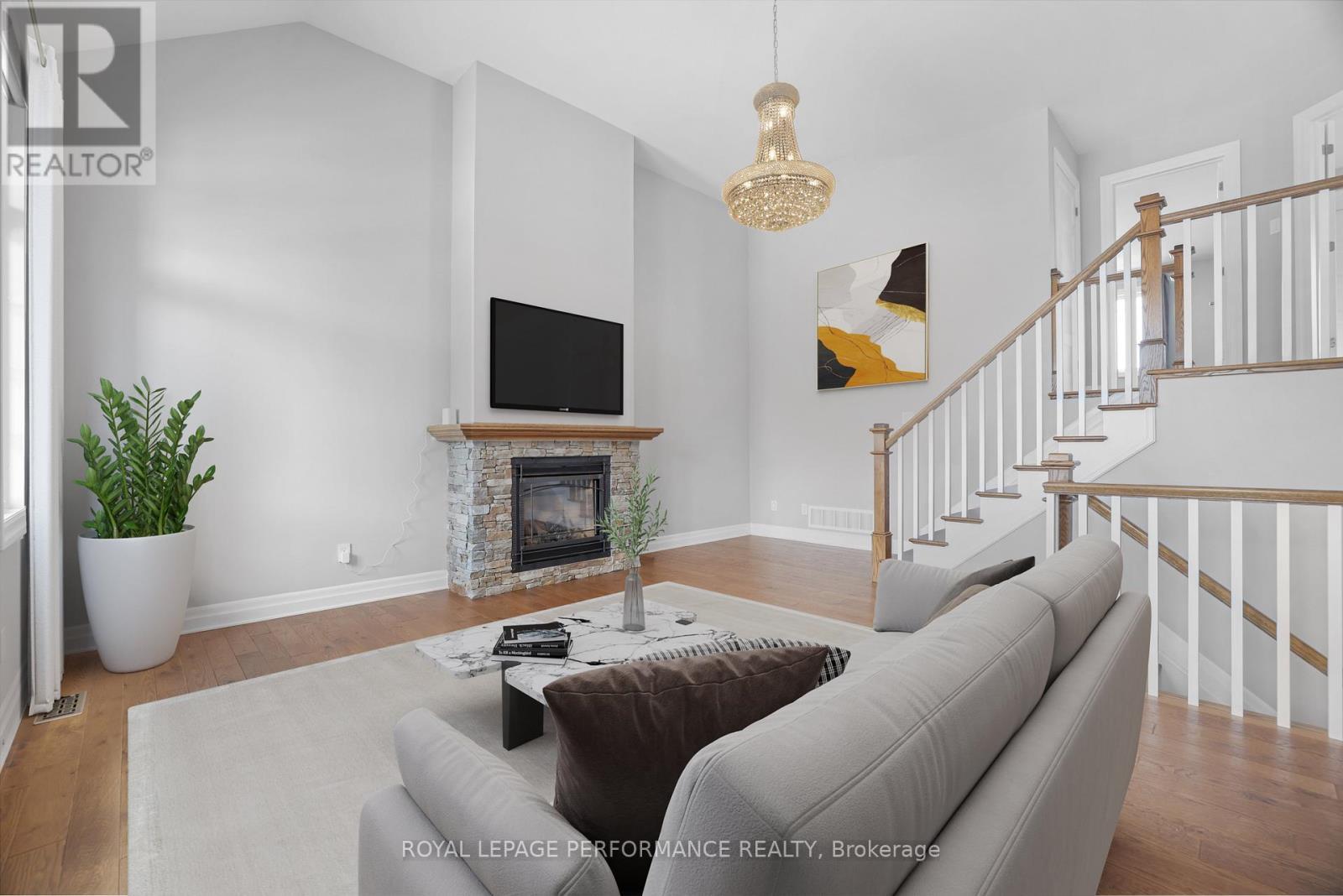 508 Yellow Birch Street, Ottawa, ON - Indoor Photo Showing Living Room With Fireplace