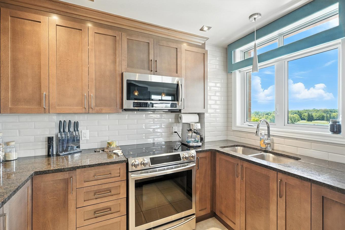 Cuisine - 412-1180 Ch. D'Aylmer, Gatineau (Aylmer), QC - Indoor Photo Showing Kitchen With Double Sink