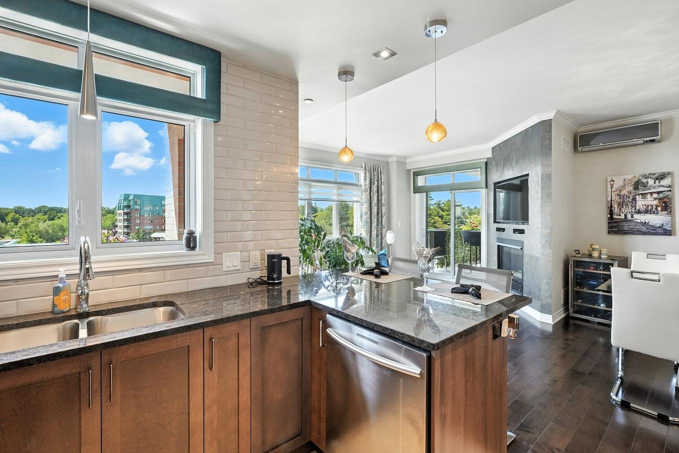 Cuisine - 412-1180 Ch. D'Aylmer, Gatineau (Aylmer), QC - Indoor Photo Showing Kitchen With Double Sink