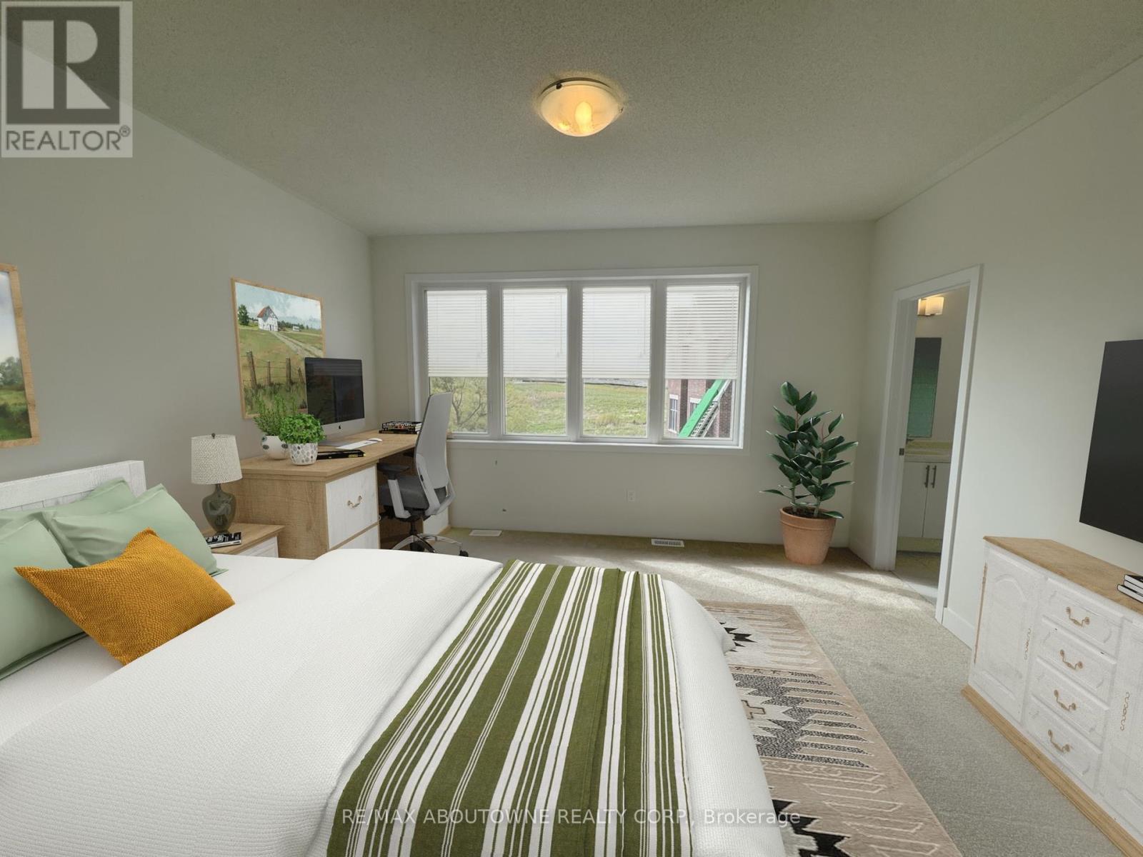 Primary Bedroom - VStaged - 1043 Thompson Drive, Oshawa, ON - Indoor Photo Showing Bedroom