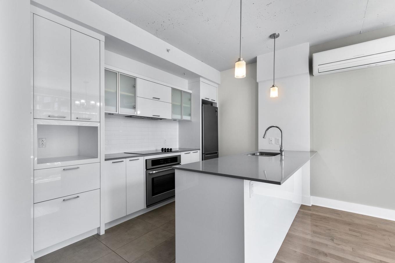 Cuisine - 401-1869 Rue Des Bassins, Montréal (Le Sud-Ouest), QC - Indoor Photo Showing Kitchen With Upgraded Kitchen