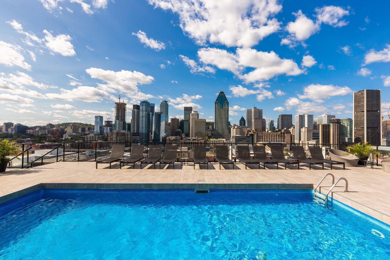 Piscine - 1011-235 Rue Peel, Montréal (Le Sud-Ouest), QC - Outdoor With In Ground Pool With View