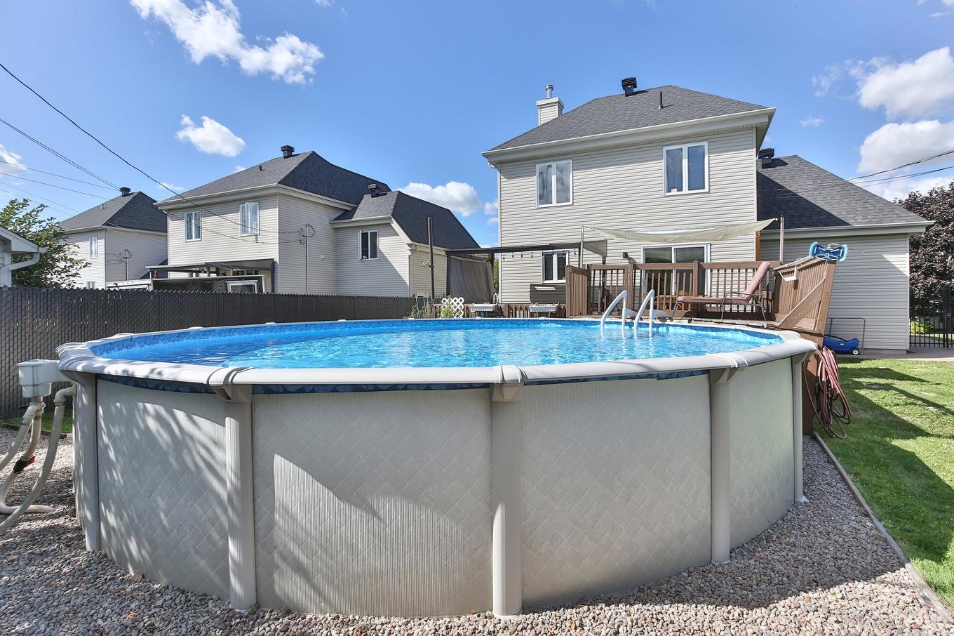 Pool - 200 Rue De L'Amarante, Saint-Jean-Sur-Richelieu, QC - Outdoor With Above Ground Pool With Exterior