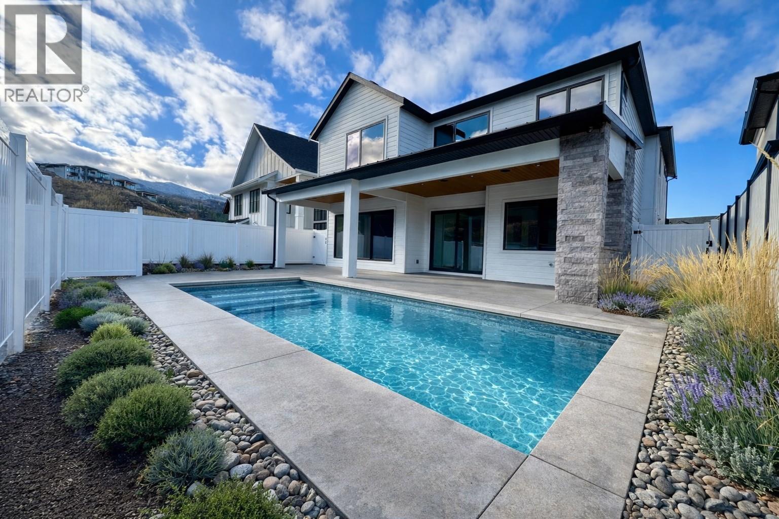 AI-generated images for visualization purposes only. Pool is scheduled to be completed in Spring. - 5533 Foothill Court, Kelowna, BC - Outdoor With In Ground Pool