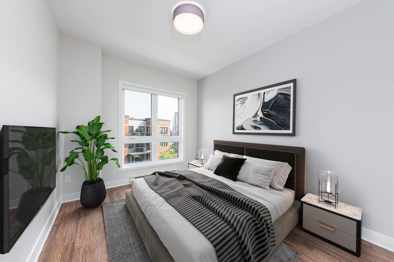 Chambre à coucher principale - 408-4700 Boul. Henri-Bourassa O., Montréal (Saint-Laurent), QC - Indoor Photo Showing Bedroom