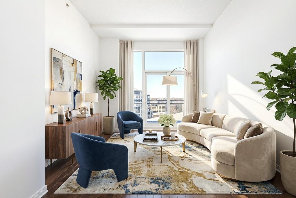 Living room - 1212-4975 Rue Jean-Talon O., Montréal (Côte-Des-Neiges/Notre-Dame-De-Grâce), QC - Indoor Photo Showing Living Room