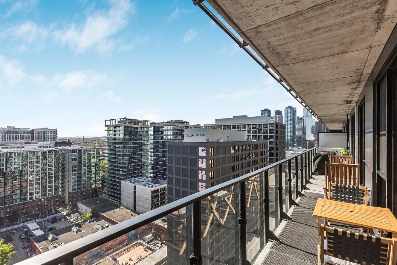 Balcon - 1702-195 Rue Peel, Montréal (Le Sud-Ouest), QC - Outdoor With Balcony With Exterior